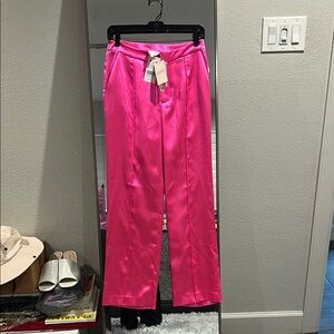 Hot Pink Satin Trousers